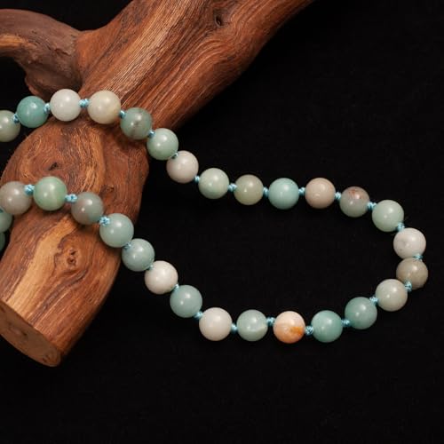 108 Mala Beads Natural Stone Japamala Yoga Prayer Rosary Meditation Hand Knotted Beaded Tassel Necklace for Women Men