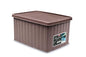 Stefanplast Elegance Storage Box, Dove Grey, 29 x 39 x 21 cm - color: Dove Grey, size: 29 x 39 x 21 cm