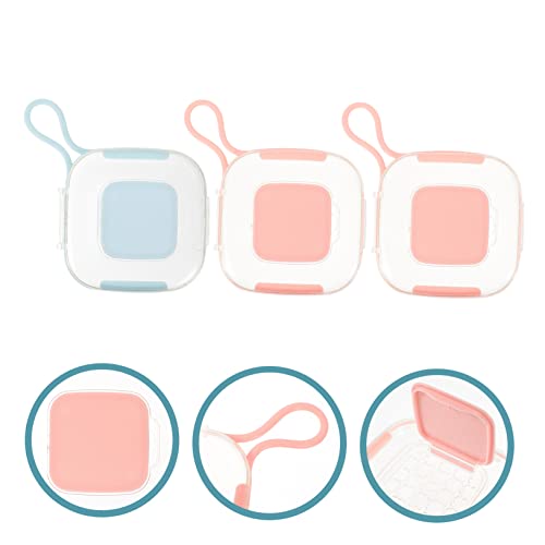 Baluue 3pcs Portable Case Compact Storage Holder for Small Items Lightweight Organizer for Travel Hiking Camping and Office Use Transparent Design for Easy Access