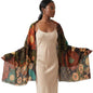 Soft Silky Pashmina Shawl Wrap for Women,Lightweight Spring, Elegant Wrap for Spring Wedding & Travel - color: Flower