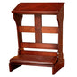 Wooden Prayer Bench Kneeler with Padded Cushion & Slanted Desktop Bible Shelf, Devotional Kneeling Table for Church & Meditation, 23”x20”x32”