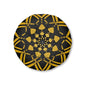 Modern Round Tufted Floor Pillow Boho Cushion Meditation Pillow Floor Cushion Yoga '12.Uncommon.Journey' Art Mitzisniftis