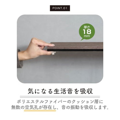 Fuji Boeki 40967 Wooden Sound Absorbing Wall Panel, Soundproofing, Width 15.9 x Depth 0.7 x Height 31.5 inches (40.5 x 1.8 x 80 cm), Dark Brown - color: Dark Brown