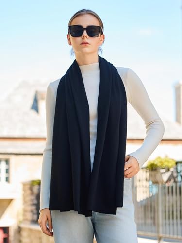 Lacretazhi Women'S Shawl Wraps Poncho Sweater Lightweight Knit Scarf With Buttons Versatile Cape Cardigan Spring Summer Fall - color: Black