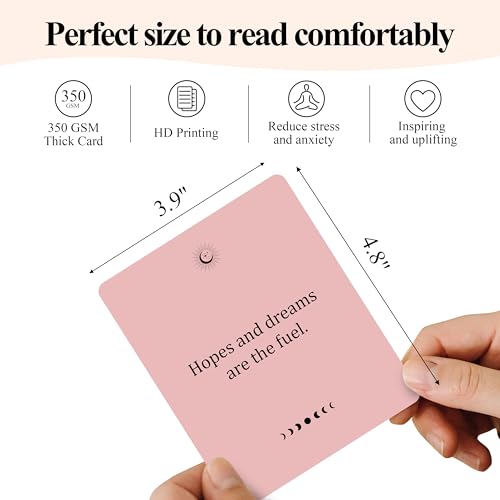 Badass Affirmation Cards | 55 Daily Motivational and Inspirational Cards, Office Decor Desk Sign Gifts for Coworker, Boss, Employees, Friends, Social Worker, with Display Stand