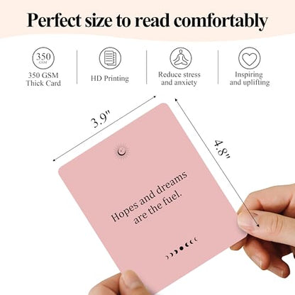 Badass Affirmation Cards | 55 Daily Motivational and Inspirational Cards, Office Decor Desk Sign Gifts for Coworker, Boss, Employees, Friends, Social Worker, with Display Stand