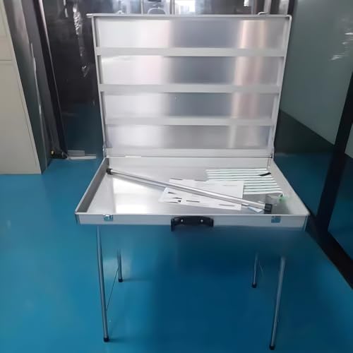 Aluminum Alloy Display Case, Portable Silver Briefcase for Laptops & Tools, Travel Organizer for Home, Warehouse & Repair Shop (70x50cm-B) - size: 70x50cm-A