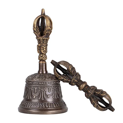 Hand Bell Puja Bronze Bell For Home Decoration, For Meditation, Prayer, Reiki, Wakefulness, Concentration, Healing Dorje Set(Medium)