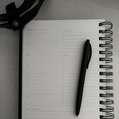 INSIDE THEN OUT Daily Focus Planner - 6 Month Undated Planner for Productivity, Goal Setting, Intention - Monthly, Weekly, Daily Task Pages - Simple & Minimalistic - Motivation Gift for Men and Women