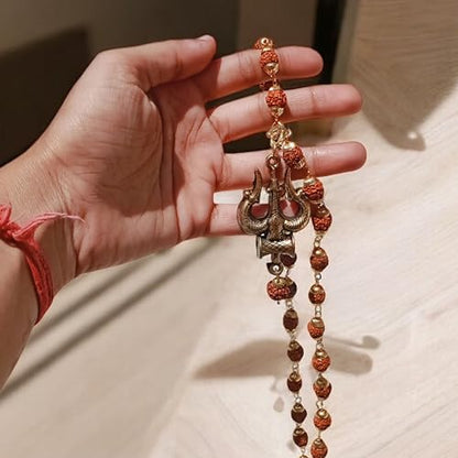 Rudraksha Mala shiv ji Mahakal Locket Rudraksha Mala Mahakal Locket Rudraksha Mala Shiva Rudraksha Mala Mahakal locket with chain - style: design 6