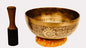 11" Healing Mantra Carved Buddha Tibetan Singing Bowl, Hand Hammered Nepal Yoga Singing Bowls with Cushion & Mallet Striker