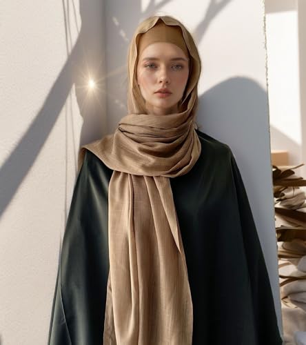 Women's Cotton Scarves Lady Light Soft Fashion Solid Scarf Wrap Shawl - color: Baolan
