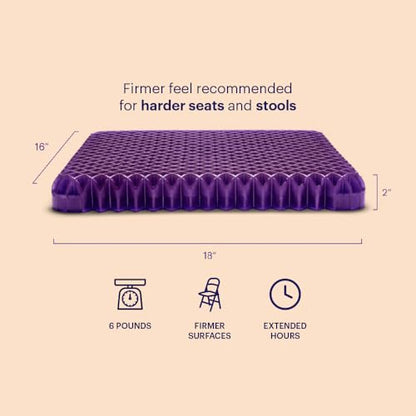 Purple Royal Seat Cushion - Seat Cushion for The Car Or Office Chair - Temperature Neutral Grid - size: Royal