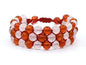 Amazing Gemstone Bracelet for Love Manifestation - Rose Quartz and Carnelian Bracelet Set for Men Women Healing Calming Anxiety Stress Relief Gifts Pulseras Para Hombres Mujer Stocking Stuffers - color: Rose Quartz & Carnelian