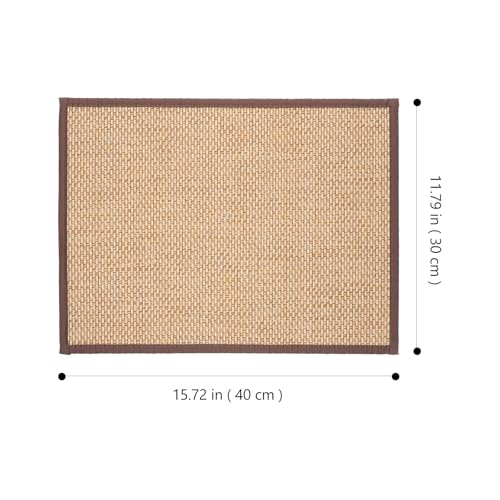 Sewroro Woven Bamboo Seat Cushion 15.74X11.81X0.19In Cooling Meditation Floor Cushion for Indoor Office Home Decor