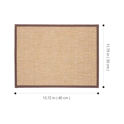 Sewroro Woven Bamboo Seat Cushion 15.74X11.81X0.19In Cooling Meditation Floor Cushion for Indoor Office Home Decor