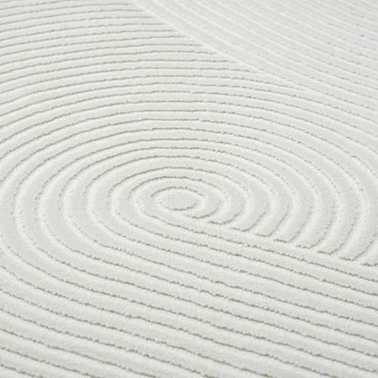 Abani Cream Area Rug for Living Room, Bedroom - Zen Reiki Pattern- 2 x 3 -Durable & Easy to Clean - color: Cream, size: 2' x 3' (Rectangular)