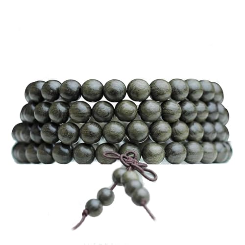 Zen Dear Unisex Burried Ebony Prayer Beads Buddha Buddhist Prayer Beads Meditation Mala Necklace Bracelet - style: 08mm 108 Beads