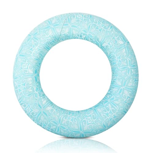 Singing Bowl Cushion for Tibetan Singing Bowls, Handmade Silk Brocade Round Cushion Pillow for Sound Healing and Crystal Sound Bowls Accessories(6.7 Inch,CyanBlue) - color: CyanBlue, size: 6.7 Inch
