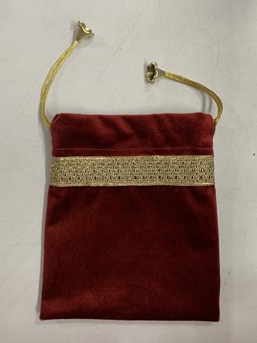 SMMS Spiritual Velvet Table Cloth Altar Tarot Spread (Maroon, Small- 46cm*46cm/ 18inch*18inch) - color: Maroon, size: Small- 46cm*46cm/ 18inch*18inch