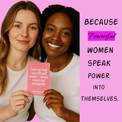 Badass Affirmation Cards for Women - Unique Birthday Gifts for Women - Daily Self Love & Confidence Cards - Empowering, Self Care, Motivation Deck (55 Cards, 400gsm, Not Scratch Off) - style: Badass (Best Seller)