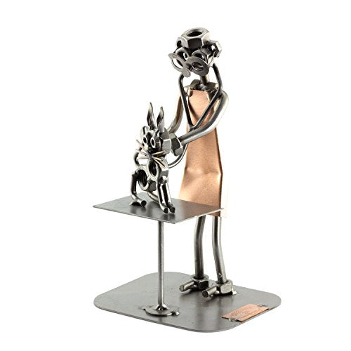 Steelman24 Vet Sculpture Nuts and Bolts Handmade Ornaments Made in Germany Metal Figurine