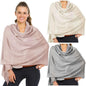 Patelai Sun Shawl Sun Protection Beach Travel Shawl Women's Beach Wraps for Women Travel Essentials - color: Gray,pink,cream, size: 79 x 32 Inch