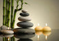 Zen Stone Stacking with Bamboo and Candles Calming Decor for Your Home Poster Art Canvas Printing Living Room Office Bedroom Aesthetic Poster (Unframe-style, 16x24inch(40x60cm))