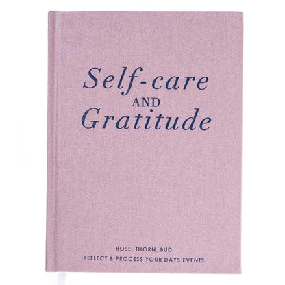 Graphique Self-Care Journal - Gratitude - 256 Pages - Weekly Quote & Daily Fill in Interiors - Hardbound Fabric Cover - Ribbon Marker (6" x 8") - color: Gratitude