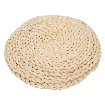 Round Corn Bran Yoga Mat Thickened Meditation Cushion Woven for Meditation Decor