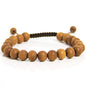 Sandalwood Bracelet for Women Men Buddhist Prayer Strand Chandan Bracelet Handmade Stretchable Elastic Sandalwood Beaded Wristbands for Yoga Meditation - style: 8mm Beads - Adjustable