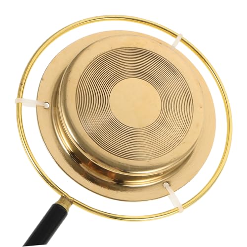 ibasenice Brass Bell Ornament for Buddhist Ceremonies Loud Sound Comfortable to Hold for Meditation and Mindfulness Fine Polishing Craftsmanship for Home Temple Use
