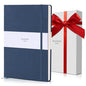Plexon Dotted Journal Notebook, Notebook Journal 160 Pages, Dotted Notebook Medium 5.7 inches x 8 inches, 120 GSM Thick Paper, Navy Blue, Hardcover - color: Blue, style: Dotted