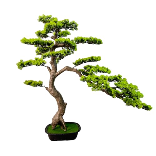 3ft（36in） Artificial Bonsai Tree Juniper Faux Plants Indoor Big Fake Plants Decor with Ceramic Pots for Home Table Office Desk Shelf Bedroom Living Room Decorations (Green)