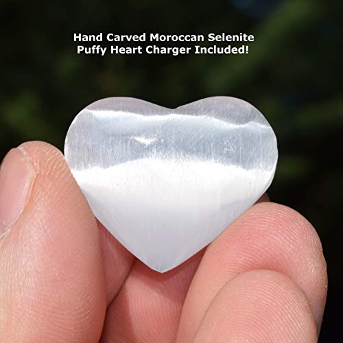 Zenergy Gems Charged Premium Natural Crystal Chip Bead Bracelet + Moroccan Selenite Charging Crystal [Included] - color: Aquamarine