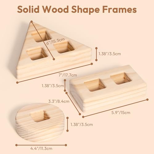 Woodtoe Rainbow Building Blocks Set for Toddlers, 16 PCS Large Acrylic Gem Cubes Stacking Blocks, 3 Wooden Shape, Montessori Stacking Toy for 1 2 3 4 Year Old, Educational STEM Creative Toys for Kids - style: 16 PCS Large Acrylic Blocks Set