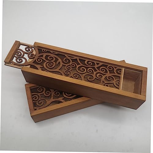 Decorative Wooden Storage Box Lid Rustic Hollow Design for Jewelry Keepsakes and Souvenirs Compact and Lightweight Wooden Box for Home Decor and Organization