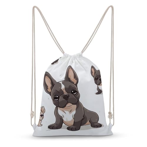 French Bulldog Drawstring Backpack Sport Gym Bags Yoga Shopping Travel Casual Daypacks for Women Men - color: French Bulldog