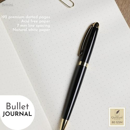 Dotted Journal, Ideal for Bullet Journaling - A5 Vegan Leather Notebook, 192 Archival-Quality Pages, QuillEase Bleed-Free Paper, Inner Pocket & Bookmark - Dragonfly Gifts for Women, Black Dragonfly - color: Black Dragonfly