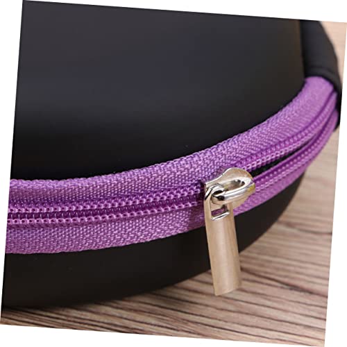 DOITOOL 12 Storage Bags Cajas Organizadoras Faux Leather Round Storage Bag Suitcase Hamburger Storage Box, Violet, medium