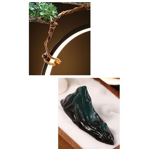 Faux Tree Chinese Zen Backflow Incense Burner Office Decoration Sand Table Rockery Creative Home Living Room Entrance Decoration Faux Plants Indoor