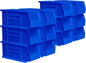Akro-Mils 30230 AkroBins Plastic Storage Bins, Space-Saving Stackable Bins for Garage, Pantry, Craft Organization, 10.5 "L x 5.5 "W x 5"H, Blue, 12-Pack - color: Blue