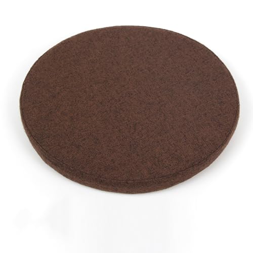 Janpanese Round Meditation Cushions,Memory Foam Seat Cushion Floor Cushion,Cotton Linen Non Slip Chair Pad,Office Kitchen Dining Chair Cushion(28cm, Brown) - color: Brown, size: 28cm