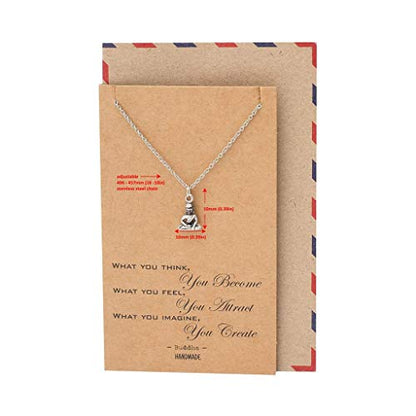 quan jewelry Handmade Buddha Pendant Necklace, Yoga Jewelry Necklaces for Men and Women, Religious Meditation Necklace, Birthday, Graduation Gifts, Buddhist Charm with Inspirational Quote