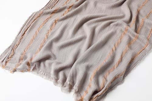 WINCESS.YU Women Gradient Scarf Long Shawls and Wraps Fashion Plain Pashmina Formal Scarf - color: Lx92-grey