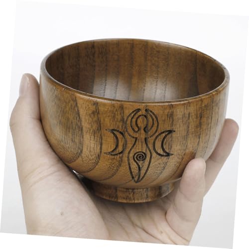 ORFOFE Water Rice Wooden Bowl Altar Decorations Occultism Worship Storage Bowl Adornment Multi-functional