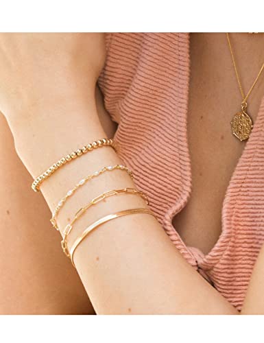 925 Sterling Silver Paperclip Chain Bracelet 3/4/5mm Silver Bracelet for Women Men Silver Bracelet 6.5-9 Inches - color: Gold 3mm, size: 7.5