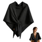Pashmina Shawl Wraps Women Knitted Shawls and Wraps Cardigan Cape Wool Cashmere Shoulder Top Sweater Shawl Scarf 2025 - color: Black