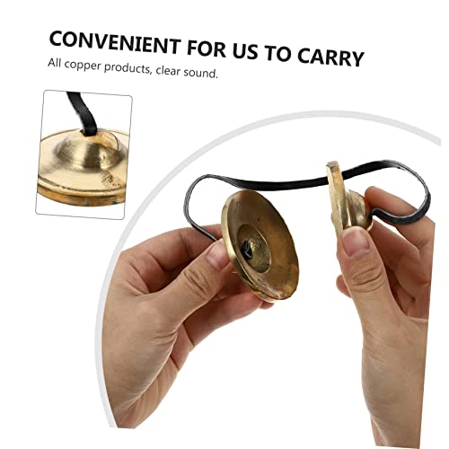 1Pc Handmade Copper Cymbal Bell for Yoga Meditation Durable Religious Musical Instrument for Mindfulness and Sound Healing Produces Harmonic Tones for Positive Energy