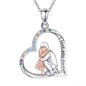 YFN Daughter Gifts from Dad 925 Sterling Silver Daughters Heart Necklace Birthday Christmas - color: Father Daughter Necklace06